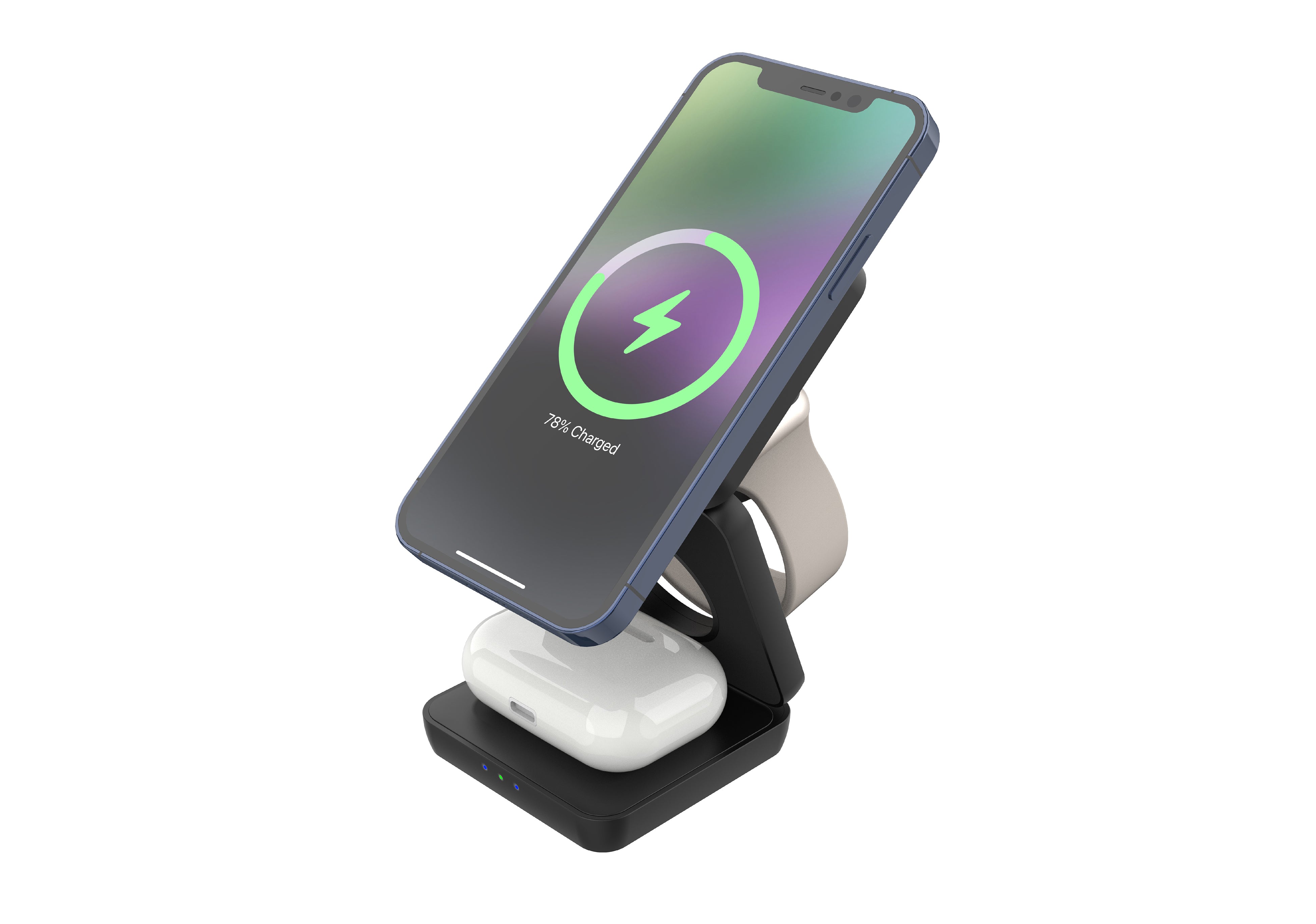 MagSafe Skládací nabíječka 3v1 Barva náramku: Černá