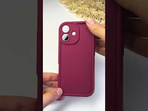 Vínový silikonový kryt se zvýšenou ochranou hran pro iPhone 17