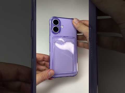 Silikonový fialový kryt s peněženkou pro iPhone 17