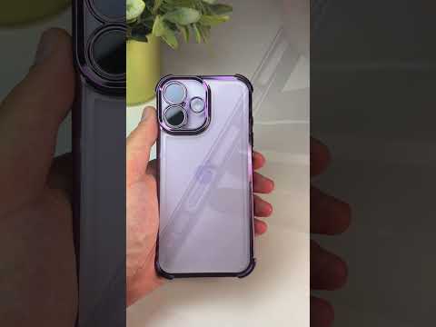 Průhledný kryt s fialovou hranou pro iPhone 17