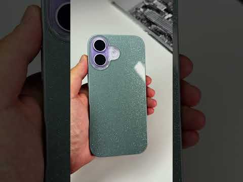 Tvrzený třpytivý tlumený zelený kryt na iPhone 17