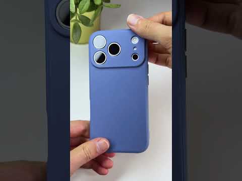 Modrošedý kryt na iPhone 17 Pro