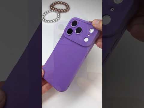 Fialový silikonový kryt se zvýšenou ochranou čoček pro iPhone 17 Pro