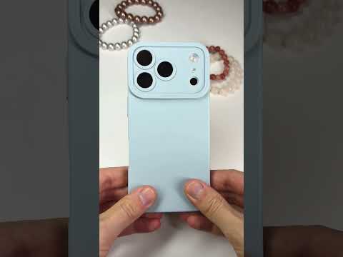 Světle modrý silikonový kryt se zvýšenou ochranou čoček pro iPhone 17 Pro