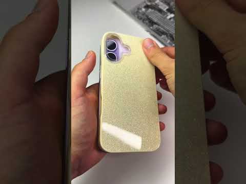 Tvrzený třpytivý žlutý kryt na iPhone 17