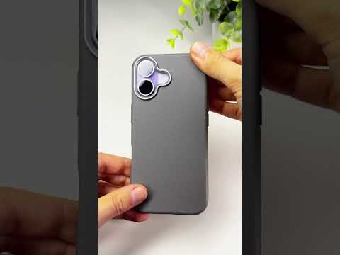 Koženkový šedý kryt pro iPhone 17