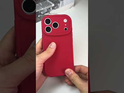 Silikonový červený zesílený kryt pro iPhone 17 Pro