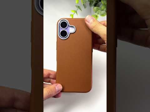 Koženkový hnědý kryt pro iPhone 17