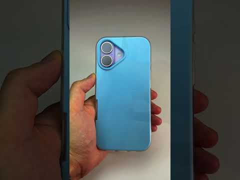 Frosted nebesky modrý kryt pro iPhone 17