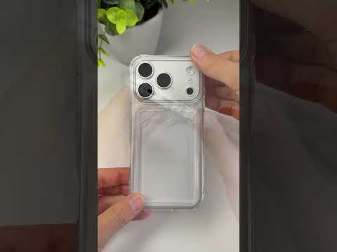 Silikonový průhledný kryt s peněženkou pro iPhone 17 Pro