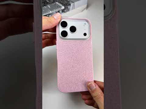 Třpytivý růžový kryt na iPhone 17 Pro