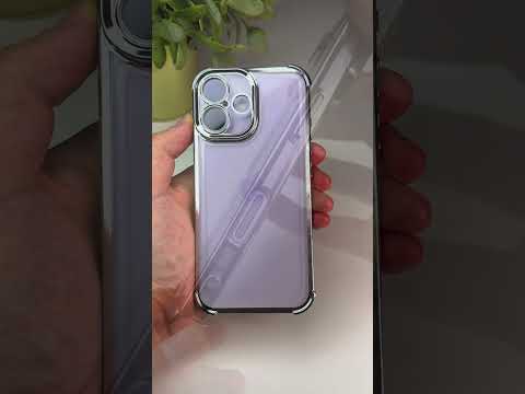 Průhledný kryt se stříbrnou hranou pro iPhone 17