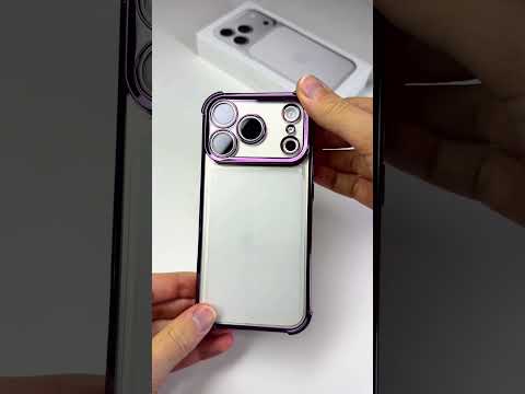 Průhledný kryt s fialovou hranou pro iPhone 17 Pro