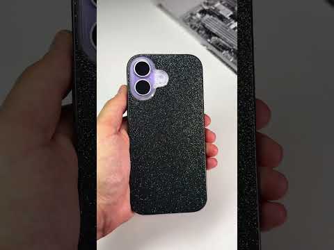 Tvrzený třpytivý černý kryt na iPhone 17