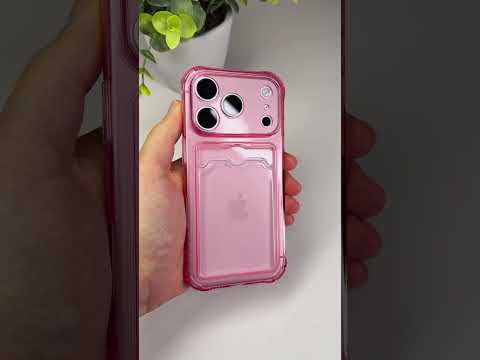 Silikonový růžový kryt s peněženkou pro iPhone 17 Pro