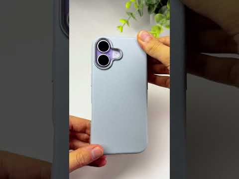 Koženkový modrošedý kryt pro iPhone 17