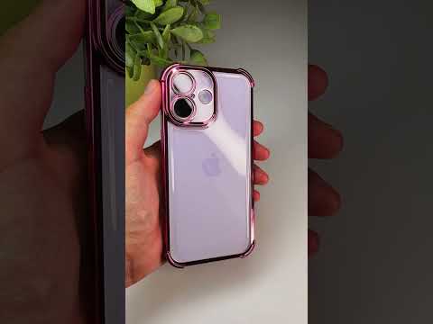 Průhledný kryt s růžovou hranou pro iPhone 17