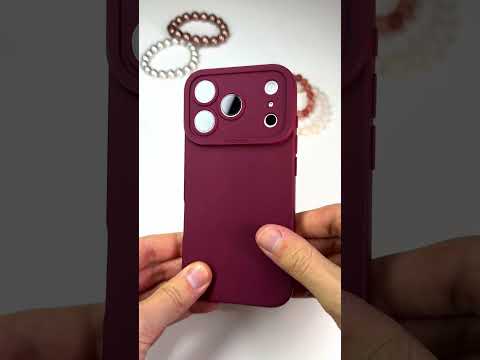 Vínový silikonový kryt se zvýšenou ochranou čoček pro iPhone 17 Pro