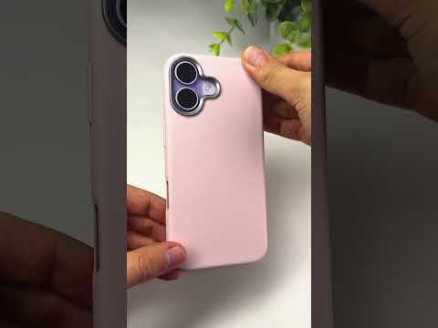 Koženkový růžový kryt pro iPhone 17