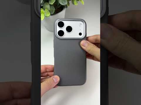 Koženkový šedý kryt pro iPhone 17 Pro